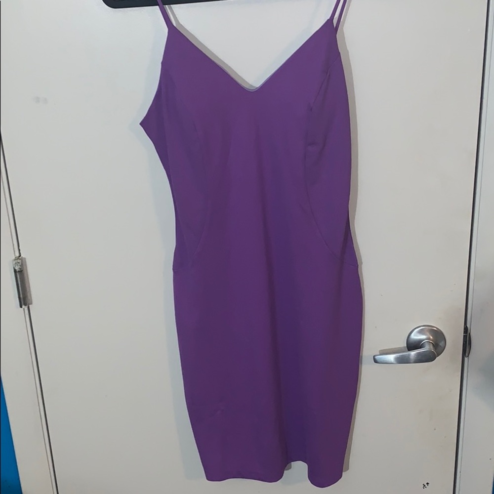 Mini purple dress